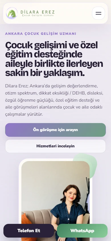 Dilara Erez — Mobil görünüm