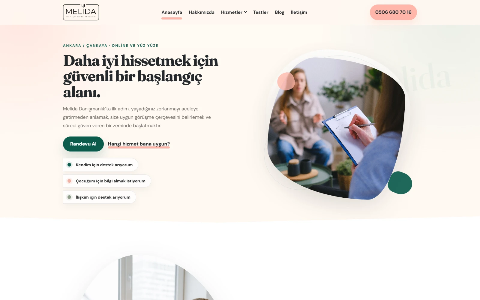 Melida Danışmanlık — Web sitesi