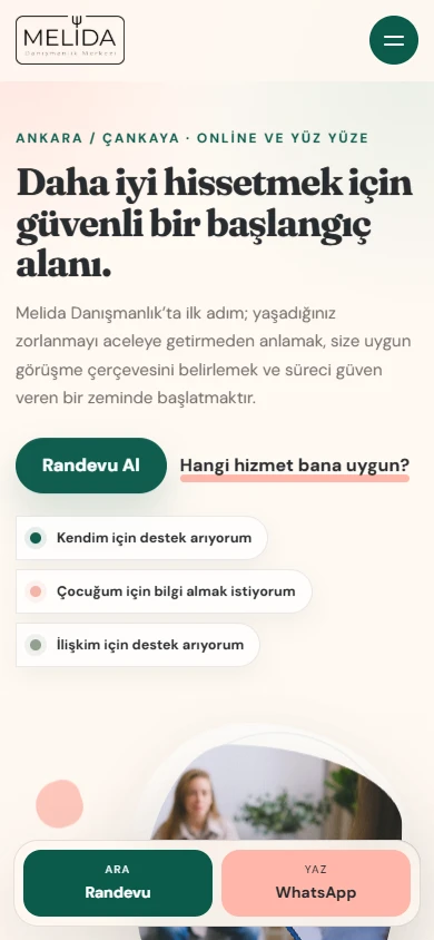 Melida Danışmanlık — Mobil görünüm
